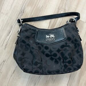 Coach Black Monogram Shoulder Bag
